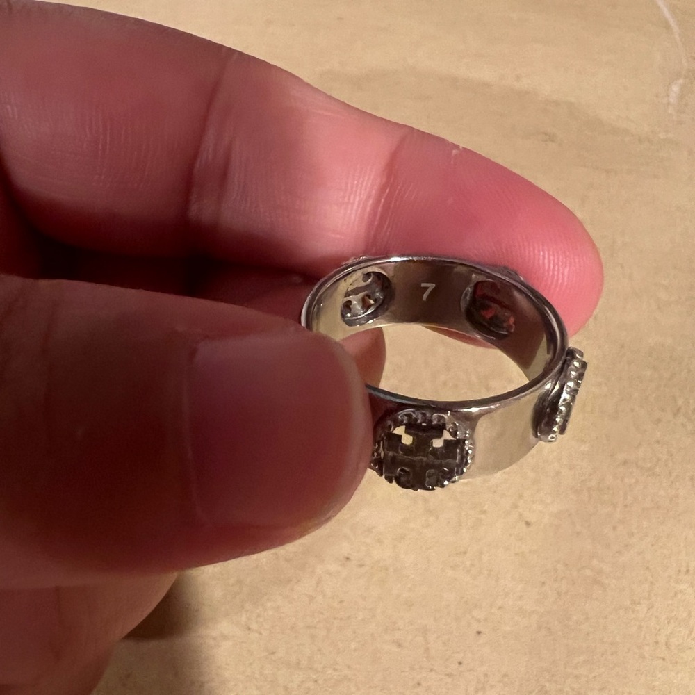 Tory Burch Silver Logo/Icon Ring - Picture 3 of 10